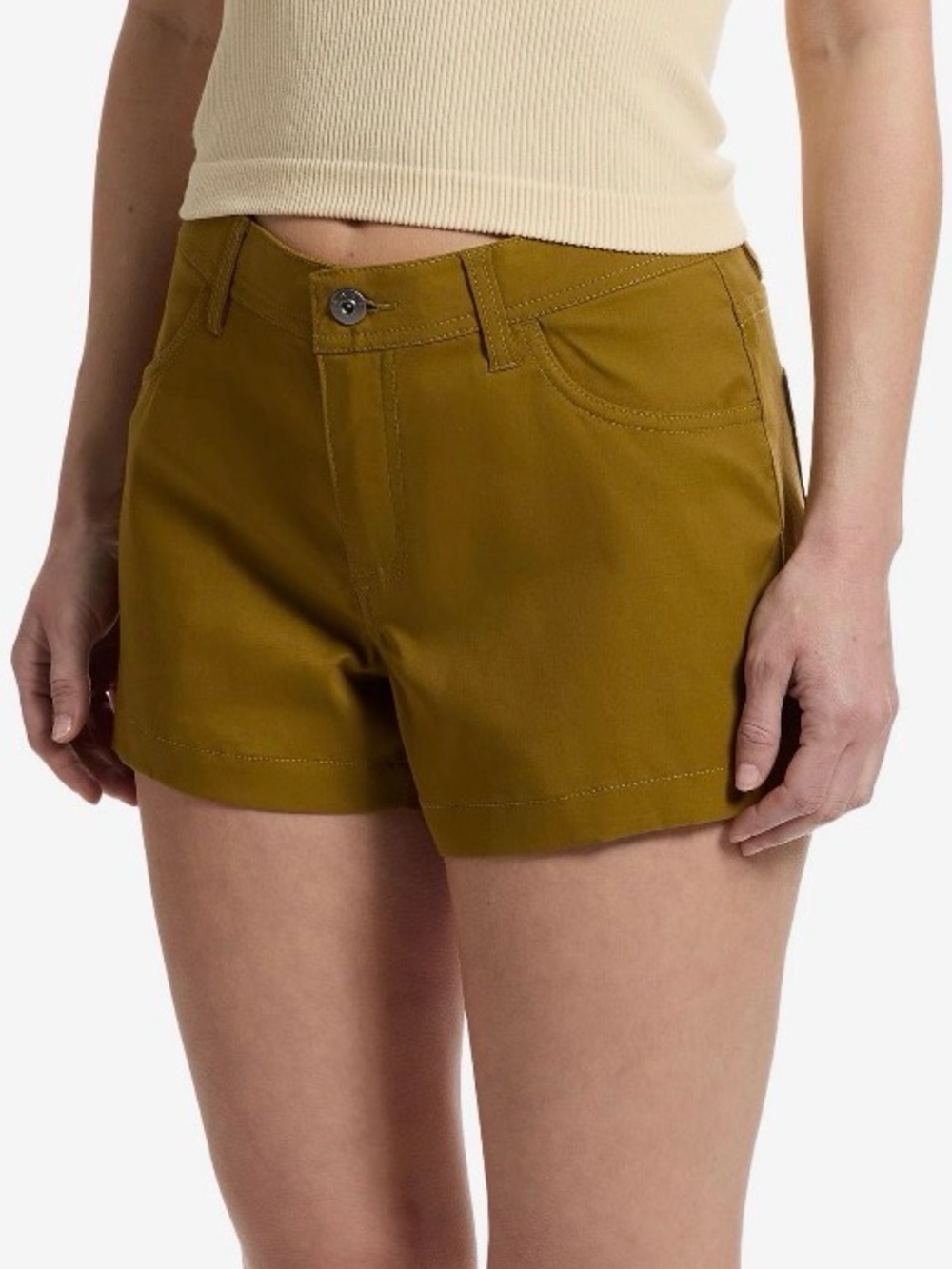 Women's Olive Green prAna Stretch Zion Halle Short